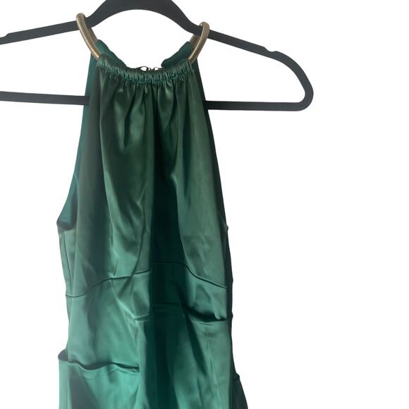 Cache Women's Size 2 XS Green Chain Neck Ruched Mermaid Formal Evening Dress - Picture 6 of 13